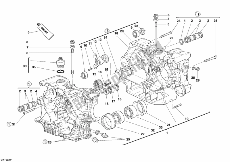 Todas las partes para Caja Del Cigüeñal de Ducati Sport ST4 S USA 996 2005